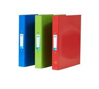 Elba A4 2-O-Ring Binders Red/Green/Blue - 35mm Spine, Up to 250 Sheets