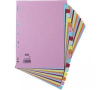Elba A4 20 Part Assorted Card Divider