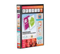 Elba A4 4 D-Ring Binder, 25mm capacity, 40mm spine, Presentation Folder with Customisable Cover, Portrait, Black (Single)