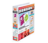 Elba A4 4 D-Ring Binder, 40mm capacity, 60mm spine, Presentation Folder with Customisable Cover, Portrait, White (10 pack)