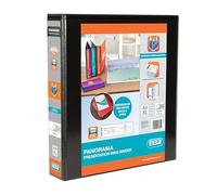 Elba A4 4 D-Ring Binder, 40mm capacity, 60mm spine, Presentation Folder with Customisable Cover, Portrait, Black (Single)