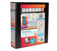 Elba A4 4-D Ring Binder, 50mm capacity, 70mm spine, Presentation Folder with Customisable Cover, Portrait, Black (Single)