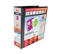 Elba Panorama Presentation Ring Binder 65mm Capacity 90mm Spine A4+ 4 D-Ring Bla