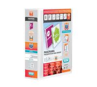 Elba A4 4 D-Ring Binder, 65mm capacity, 90mm spine, Presentation Folder with Customisable Cover, Portrait, White (Single)