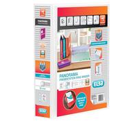 Elba A4+ 4 D-Ring Lever Arch File, 560mm capacity, 70mm spine, Presentation Folder with Customisable Cover, Portrait, White (Single)