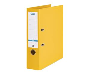 Elba A4 70 mm Strongline Plastic On Board Lever Arch File, Yellow