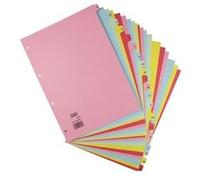 Elba A4 A-Z Coloured Card Indices (Pack Of 10)