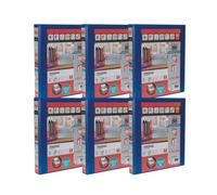 Elba Panorama Presentation Ring Binder Polypropylene 4 D-Ring A4 Plus 25mm Rings Blue (Pack 6)