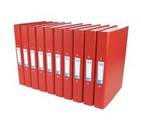 Elba Ring Binder A4+ 25mm Capacity 30mm Spine Paper On Board 2 O-Ring Red (Pack 10) 400033497