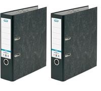 Elba A4 Classic Lever Arch File, 80 mm Spine, Cloudy Black, 1 Folder (Pack of 2)