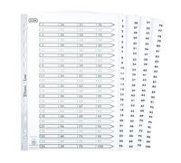 Elba A4 Indices With 1-100 Plastic Coated Tab - White (Pack Of 5)