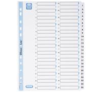 Elba A4 Indices With 1-50 Plastic Coated Tab - White (Pack Of 10)