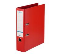 Elba A4 Lever Arch File, 570 Sheet Capacity, 80mm spine, Strongline Plastic on Board, Single, Red