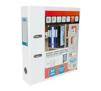 Elba A4 Lever Arch File, 70mm Spine, Presentation Folder With Customisable Cover, Portrait, White (Single)