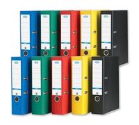 Elba A4 Lever Arch File, Assorted Colours, Pack of 10 Heavy Duty Folders, 80mm