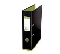 100081036 Elba MyColour Lever Arch File Plastic Outside and Inside 8 cm breit DIN A4 Pack of 10 Black/Light Green