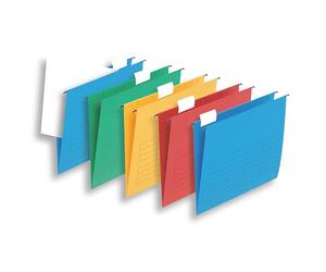 Elba A4 Recycable Suspension Files, V-Base - Assorted (Pack of 5)