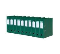 Elba A4 Strong Line 8cm Wide Plastic Folders Dark Green (Pack of 10)