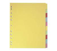 Elba Card Dividers Europunched 10-Part A4 Plus Extra Wide - 100080807