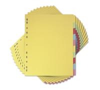 Elba File Dividers A4+ (Extra Wide) - Assorted Colours - Pack of 10