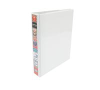Elba A5 2 D-Ring Binder, 25mm capacity, 40mm spine, Presentation Folder with Customisable Cover, Portrait, White (Pack of 6)