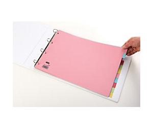 ELBA Blank Alphabetical Dividers A3 Assorted 10 Part 160 gsm Cardboard 4 Holes 100080772