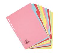 ELBA Blank Alphabetical Dividers A4 Assorted 10 Part 160 gsm Cardboard 11 Holes 400007246