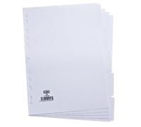 Elba Card Divider A4 5-Part 160gsm White 100204880