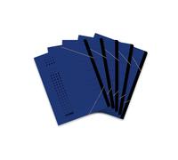 ELBA Chic Folder for A4 Cardboard 7 Compartments Dark Blue Pack of 5 darkblue Ch
