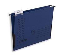 ELBA Chic Hanging File for A4 Cardboard with Linen Frogs, Dark Blue, Pack of 5