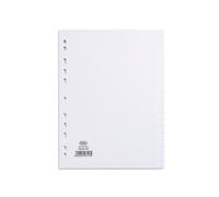 Elba Divider 20-Part Card A4 - 160gsm Multipunched - White