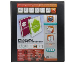 Elba Emgee Presentation Ring Binder Pvc 4 D-Ring 40mm Capacity A4 Black Ref 560323 Pack Of 6
