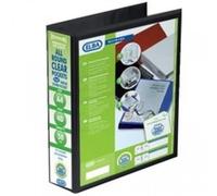 Elba Emgee Presentation Ring Binder Pvc 4 D-Ring 50mm Capacity A4 Black Ref 560333 Pack Of 4