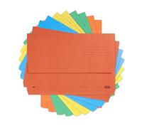 Elba Foolscap Document Wallets, Assorted Colours, A4+, Pack of 10 Folders