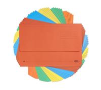 Elba Foolscap Document Wallets, Assorted Colours, A4+, Pack of 25 Folders