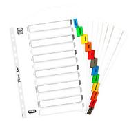Elba A4 File Dividers, January to December, Multicolor Tabs, Plastic-Coated, 1 Set