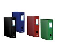 Elba Memphis Box File Polypropylene Personalisable Elasticated Spine 60mm A4 Black Ref M98602909