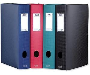 Elba Memphis Box File Polypropylene Personalisable Elasticated Spine 80mm A4 Black Ref M98802909
