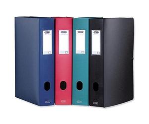 Elba Memphis Box File Polypropylene Personalisable Elasticated Spine 80mm A4 Red Ref M98802913