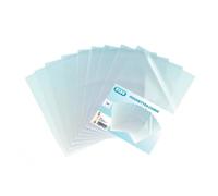 Elba Pack of 100 Neutral A4 Grained Polypropylene Corner Pockets 9/100 Thickness Colourless