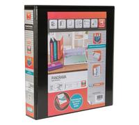 Elba Panorama Presentation Ring Binder Polypropylene 4 D-Ring A4 40mm Rings Black (Pack 6)