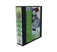 Emgee Presentation Ring Binder PVC 4 D-Ring 50mm Capacity A4 Black Ref 560333 [Pack of 4]
