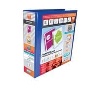 Elba Panorama 65mm 4 D-Ring Presentation Binder A4 Blue (4 Pack)