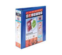 Elba Emgee Presentation Lever Arch File – A4 Blue, 70mm Spine, 2-Ring, Clear Cover Pockets (Pack of 5)