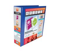 Elba Presentation Binder Panorama 65mm 4 D-Ring A4 Blue (4 Pack)