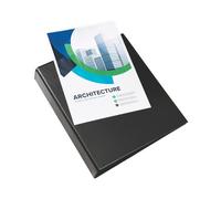 Elba Presentation Lever Arch File Clear Cover Pockets 2-Ring A4 Black Ref 400008439 [Pack 5]