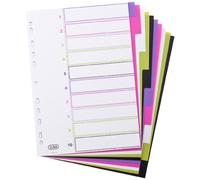 Elba Plastic tab dividers 20 Register Multi-Coloured