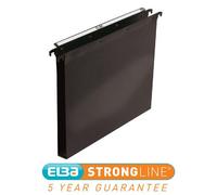 Elba Suspension File 30mm PP Foolscap Black (Pack of 25) 100330372