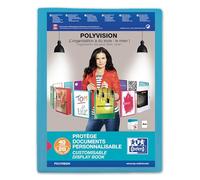 Elba Polyvision Display Book Polypropylene 20 Clear Pockets A4 Blue Ref M05403403