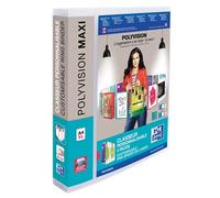 Elba Polyvision Maxi 100201773 Ring Binder A4 4 Rings Spine Width 4.5 cm for 300 DIN A4 Pages Extra Wide Customisable Transparent
